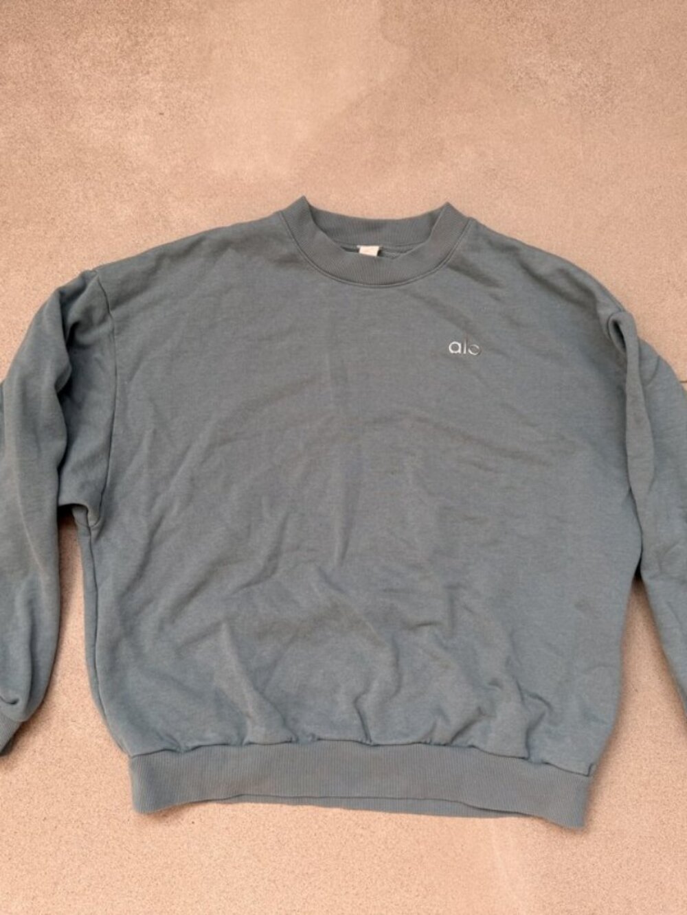 Alo Yoga Sage Teal Crewneck Sweatshirt Size S